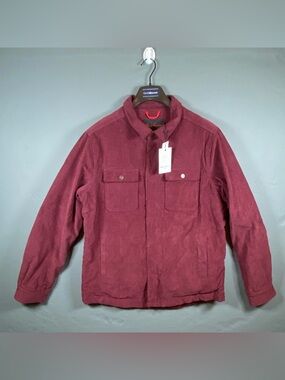 Robert Graham Corduroy Burgundy Quilted Jacket Size Medium Heritage NWT $298